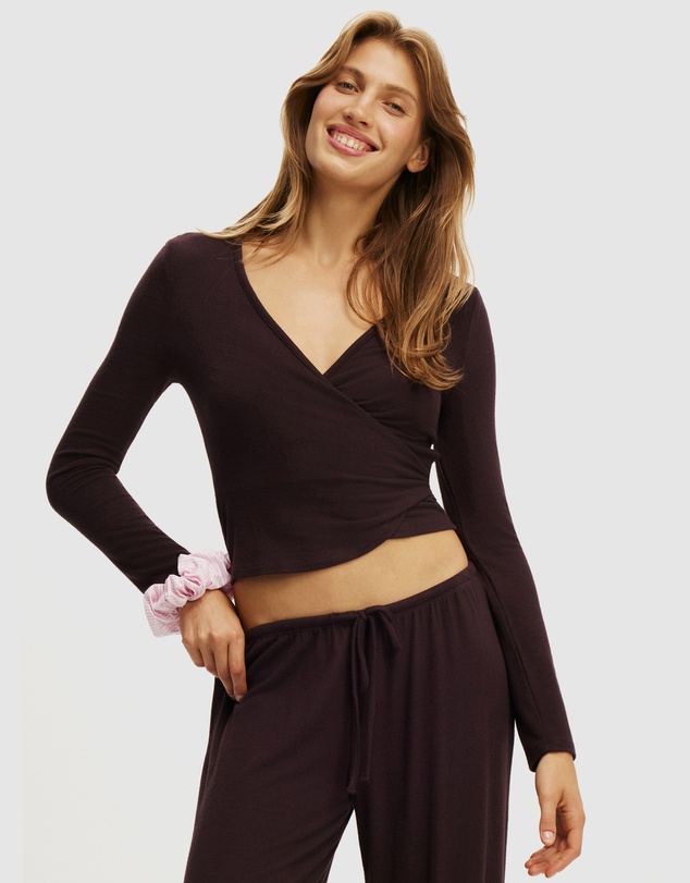 Cotton On Body - Super Soft Wrap Long Sleeve Top