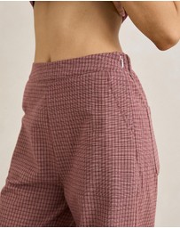 Rhythm - Lucy Check Wide Leg Pants