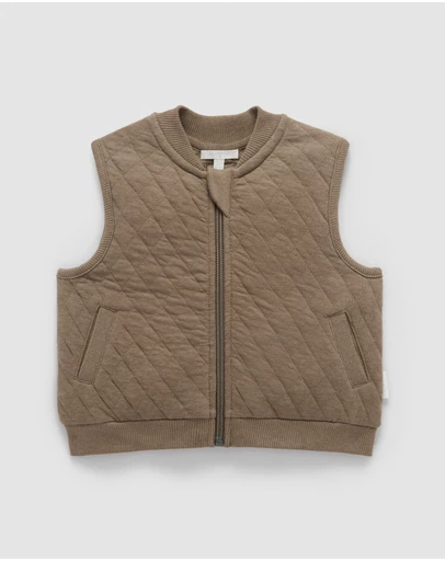 Purebaby - Quilted Vest -Kids-Babies