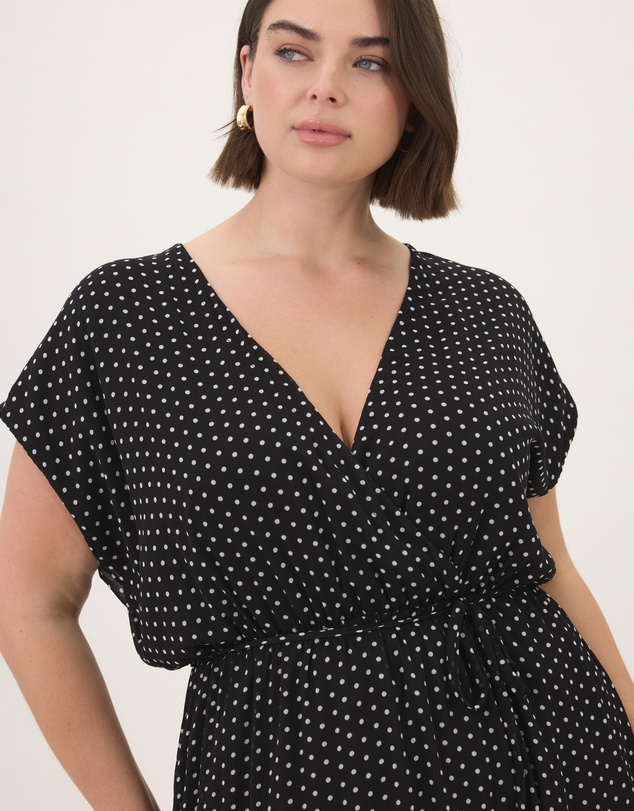 Atmos&Here Curvy - Amelia Extended Sleeve Maxi Printed Dress