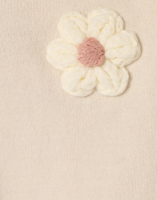 Petal & Pup - Alto Flower Knit Sweater - White