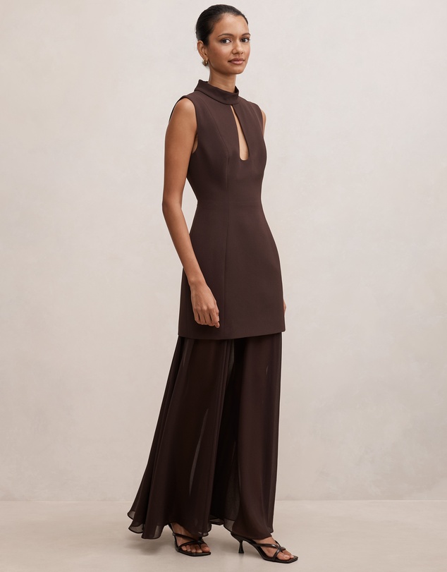 Forever New Petite - Pearl Petite High Neck Underlay Dress