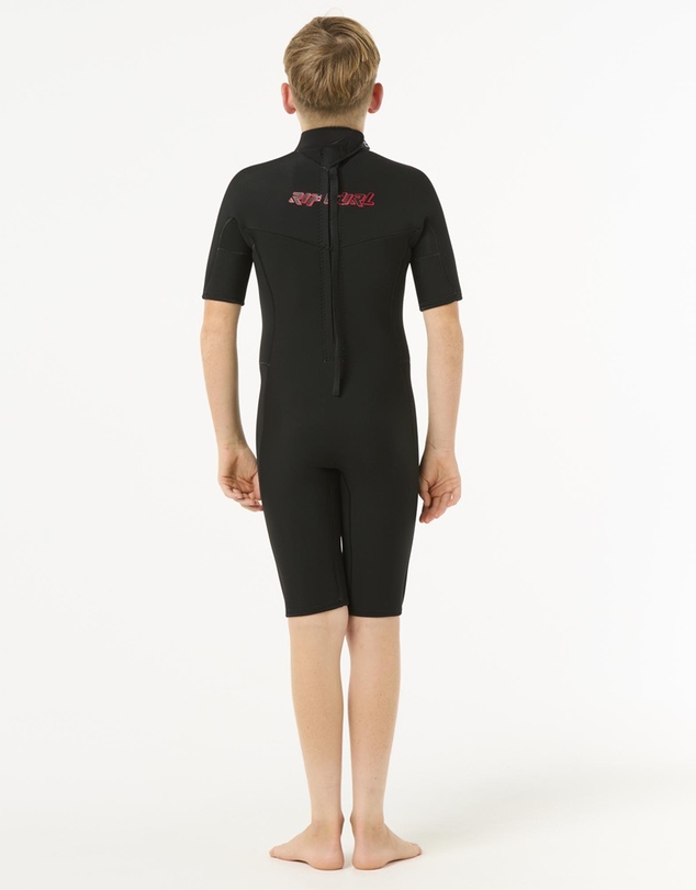 Rip Curl - Boys Dawn Patrol Short Sleeve 2mm Back Zip Spring Suit Wetsuit