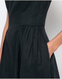 AERE - Gabriella Linen Midi Dress