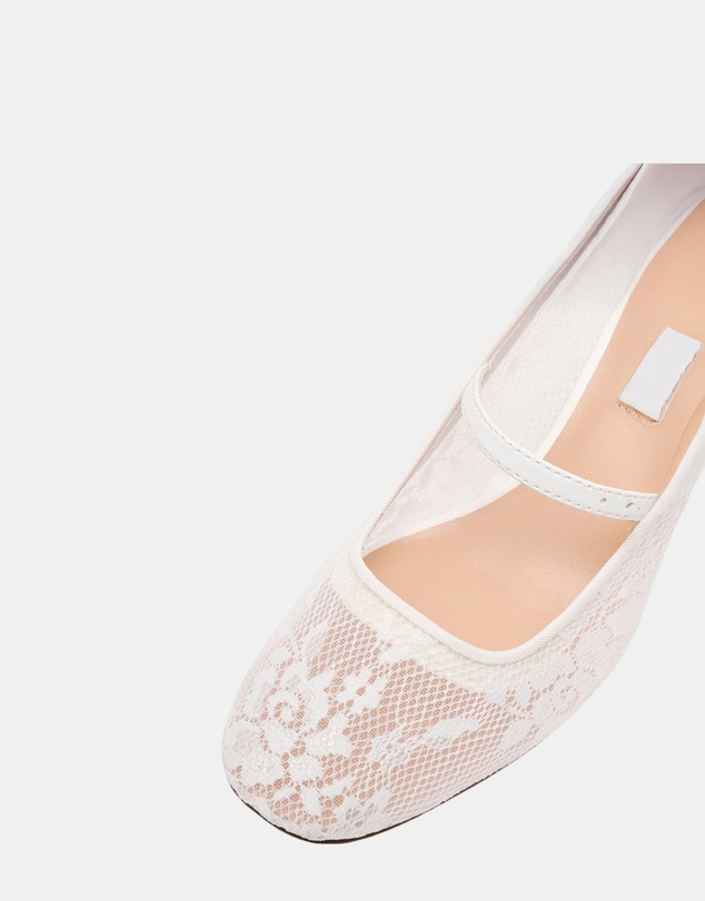 Steve Madden - Hawke-L White Lace Heels