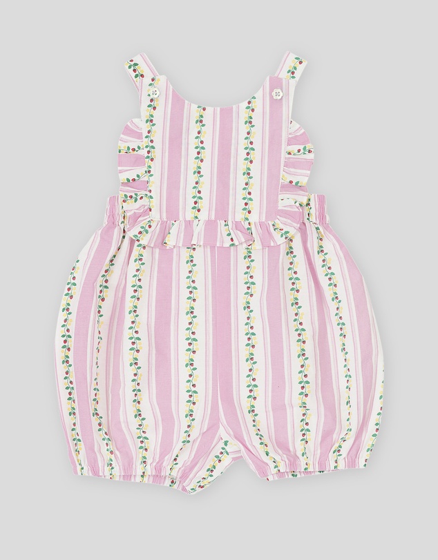 Goldie + Ace - Antique Stripe Strawberry Bubble Romper - Babies