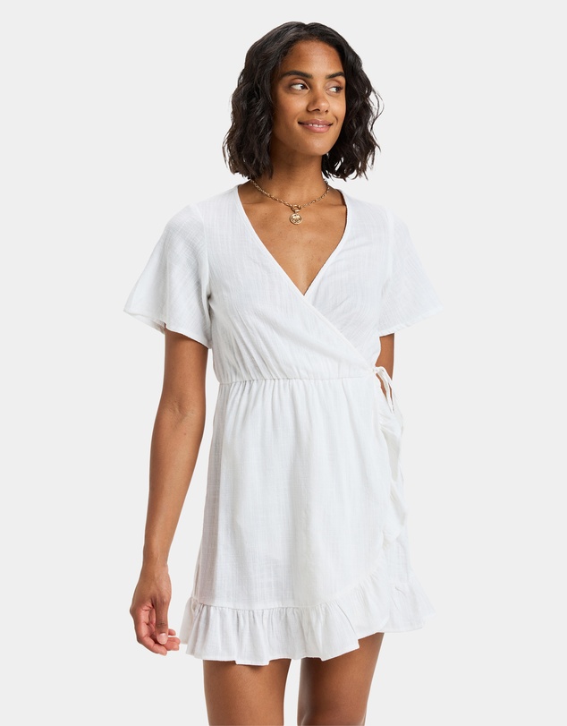 Roxy - Womens Zenit Wrap Solid Mini Dress