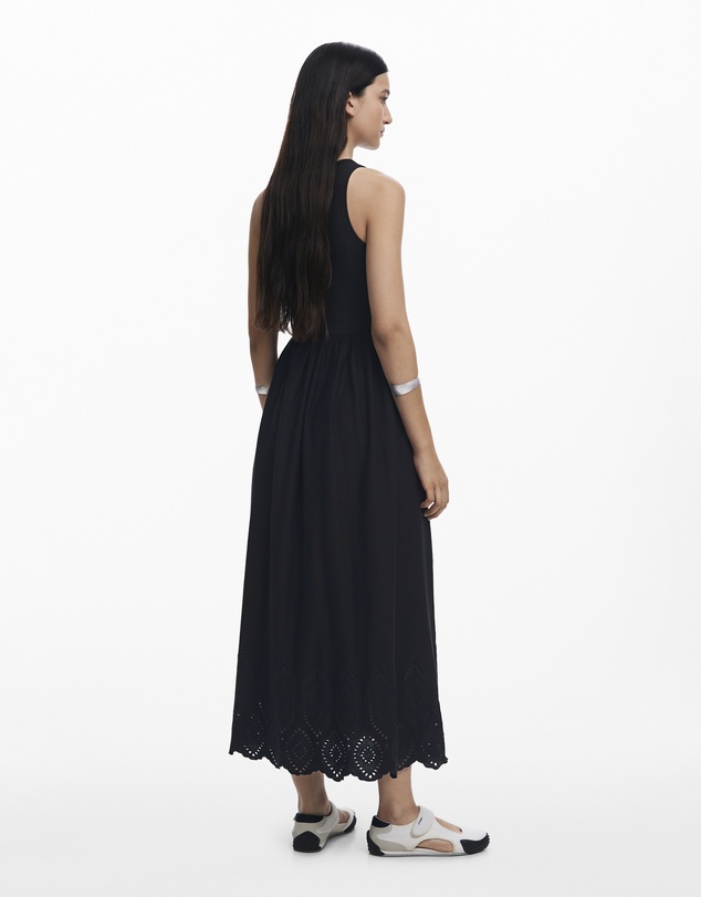 Desigual - Rib tank Dress with cotton Skirt