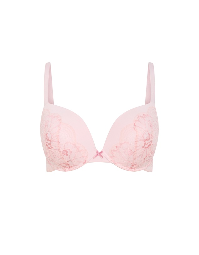 City Chic - Plus size Martine Uplift Bra - pink icing