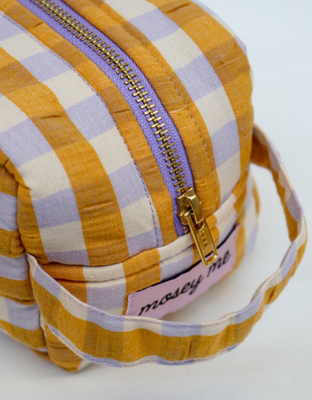 Mosey Me - Mango Seersucker Dopp Kit
