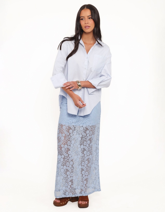 Petal & Pup - Brittany Lace Maxi Skirt - Blue