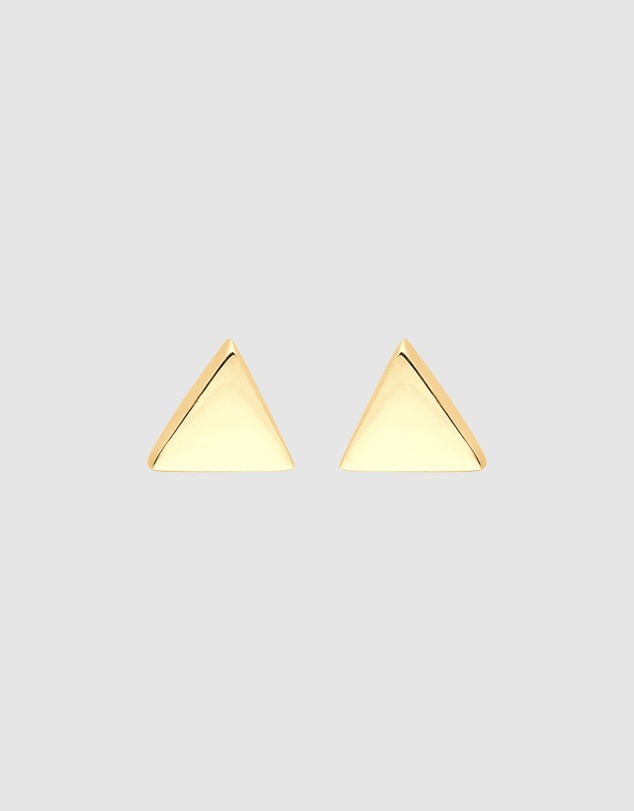 Elli Jewelry - Triangle Stud Earrings in Gold-Plated 925 Silver