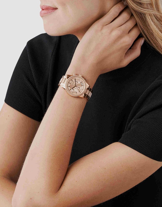 Michael Kors - Ritz Rose Gold-Tone Chronograph Watch
