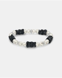 THOMAS SABO - Pearl bracelet with black goldbears