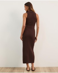 Atmos&Here - Joni Sleeveless Rib Knit Midi Dress