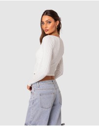 EDIKTED - Lorey Lacey Knit Top