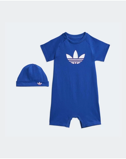 adidas Originals - Trefoil Jumpsuit and Beanie Gift Set - Babies