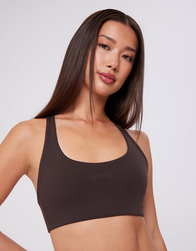 Upstate - Air Sculpt Strappy Crop - Espresso