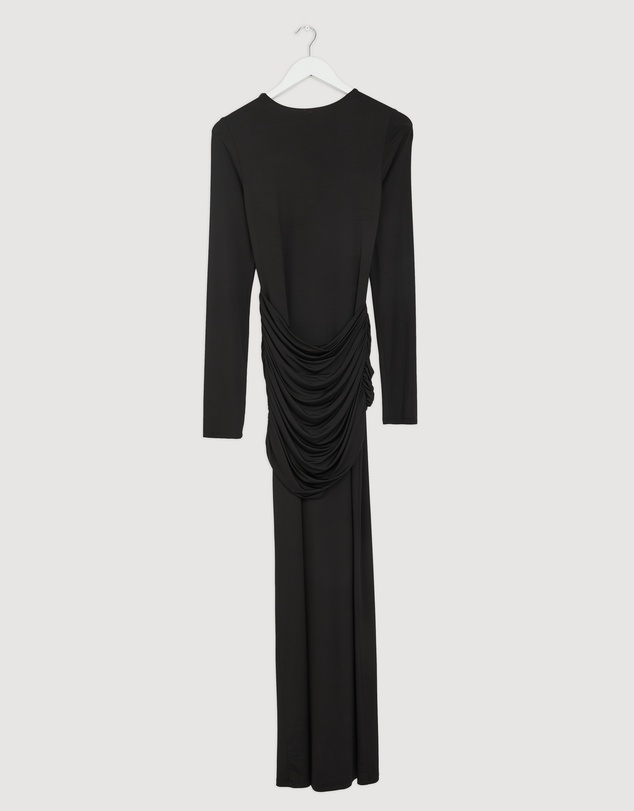 Revibe - Repaired Shona Joy Miro LS Gathered Maxi Dress - AU 6