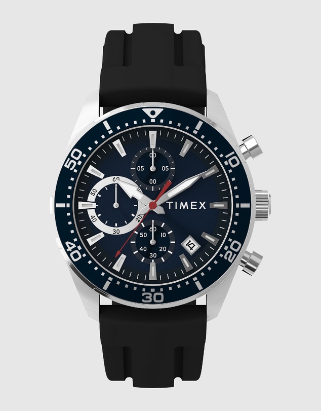 TIMEX - Ridgefield Chronograph 42mm Silicone Strap Watch