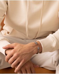 Nialaya Jewellery - Men's Adorned Panther Bangle