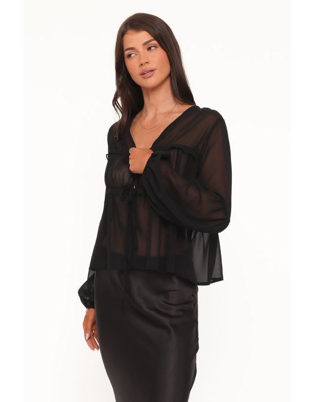 Petal & Pup - Chiaro Sheer Top - Black