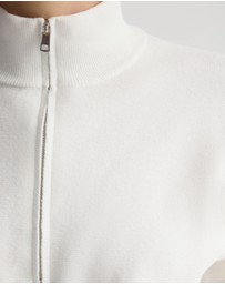 Oxford - Victoria Crop Zip Neck Knit