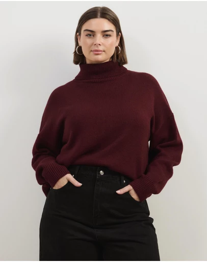 Atmos&Here Curvy - Winnie Wool Blend Knit Jumper