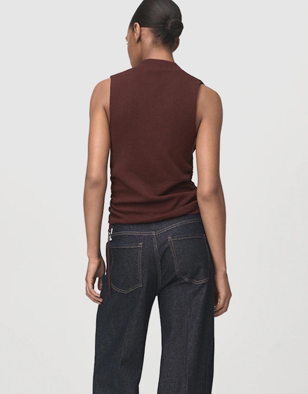 M.N.G - Ruched Knitted Top