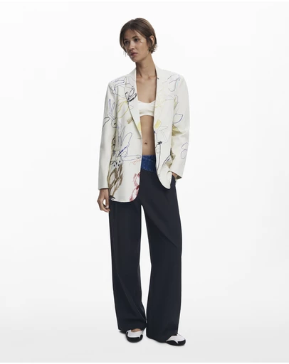 Desigual - Blazer with strokes