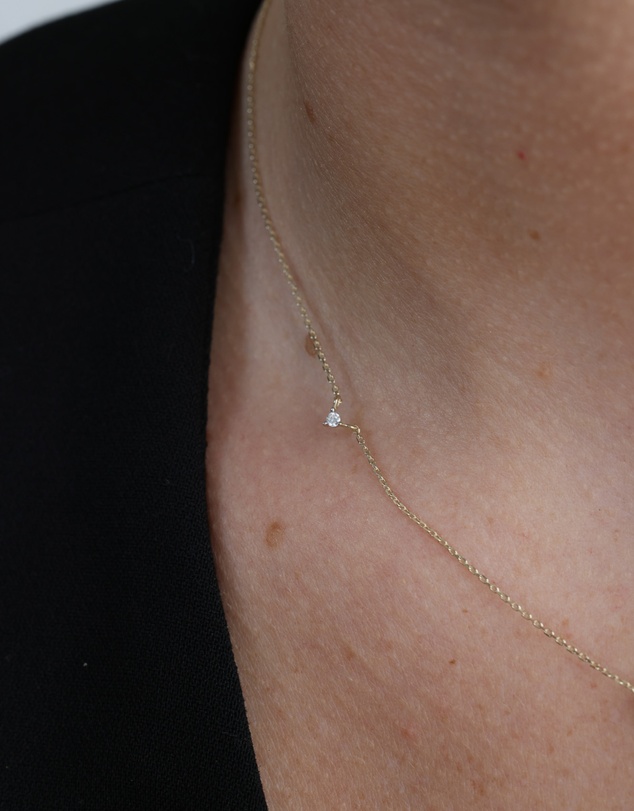 Luna Rae - Solid Gold - Petite Diamond Necklace Trio
