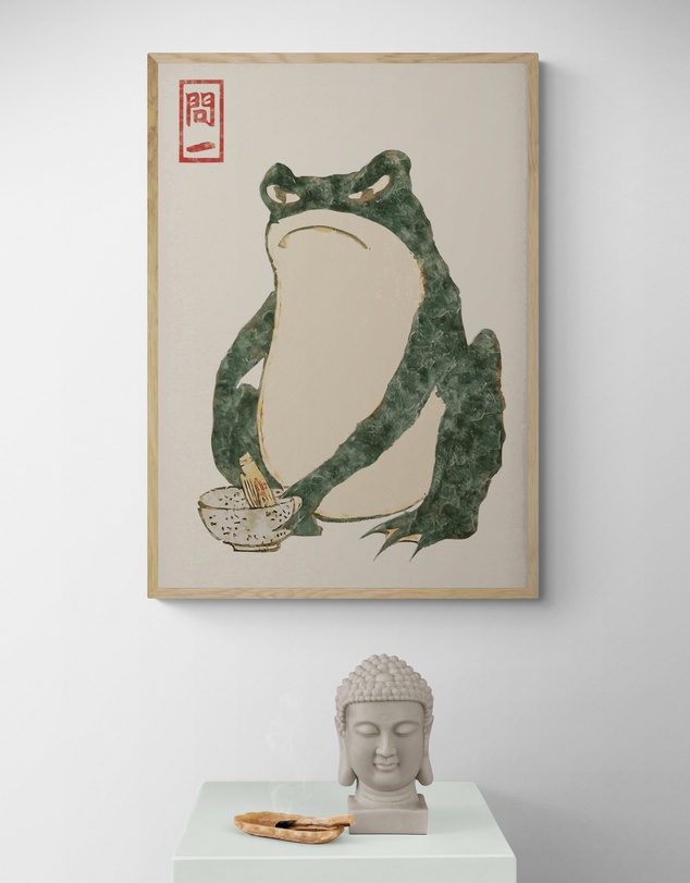 Inka Arthouse - Vintage Green Frog Art Print
