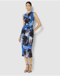 Montique - Faylen Printed Mesh Dress