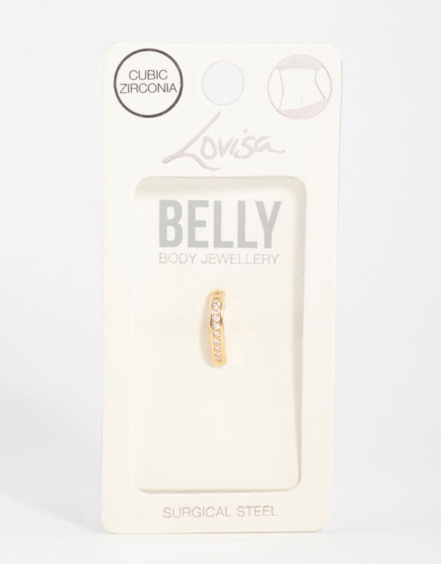 Lovisa - Gold Plated Surgical Steel Curved Belly Ring