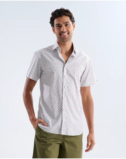 3 Wise Men - 3 Wise Men Sunset Print Short Sleeve Shirt