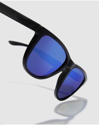 Hawkers Co - Polarized Dark Black Blue One Raw Sunglasses for Men and Women UV400