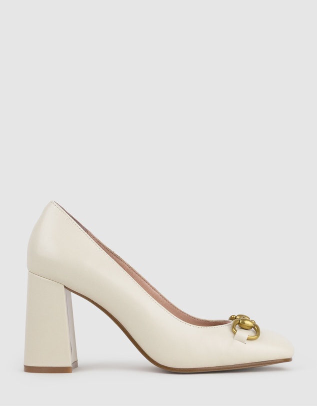 Edward Meller - BAILEY85 Block Heel Pump with Trim