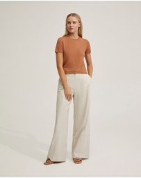 Oxford - Olivia Crop Knit Top