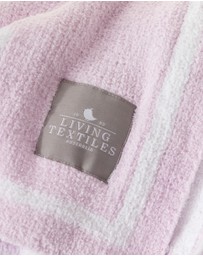 Living Textiles - Chenille Blanket - Purple Flowers