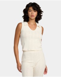 RVCA - Womens Ava Polo Tank Top