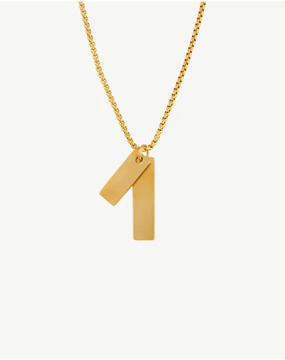 Zahar - Engravable Double Tag Necklace