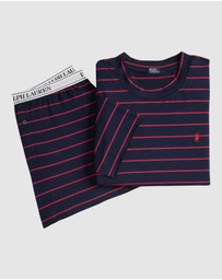 Polo Ralph Lauren - Club Terry Striped Cotton Tee & Boxer Short Pyjama Set