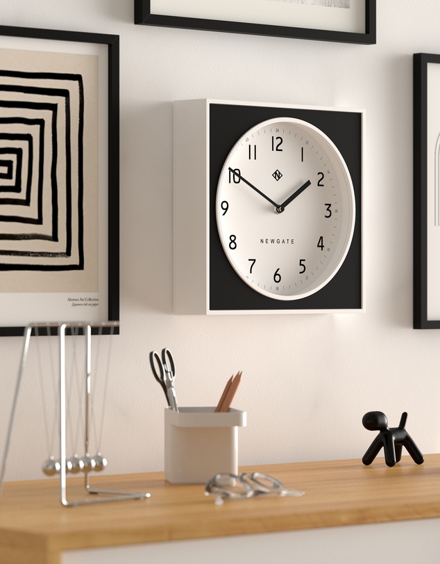 Newgate - Newgate Burger & Chips Wall Clock Black