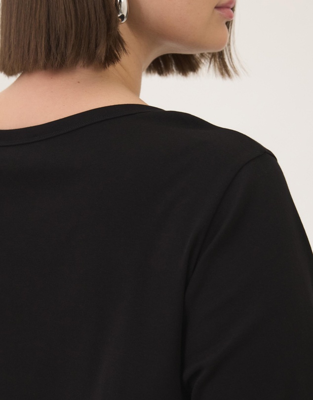 Atmos&Here Curvy - Cotton 3/4 Sleeve T-Shirt