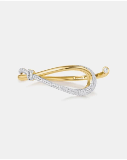 Ania Haie - Gold Pave Knot Cuff Bracelet