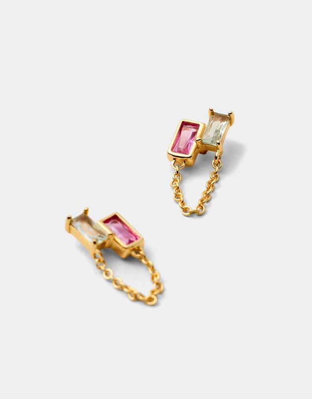 MIMCO - Emerge Chain 925 Sterling Silver Stud Earrings
