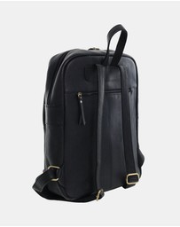 Pierre Cardin - Pierre Cardin Vintage Leather Laptop Backpack