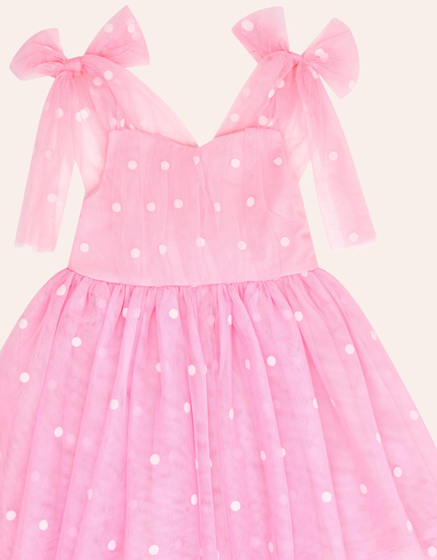 Huxbaby - Foil Polka Dot Sweetheart Tulle Dress - Babies-Teens
