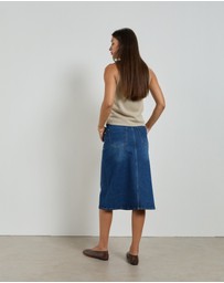 DRICOPER DENIM - Sage Denim Skirt