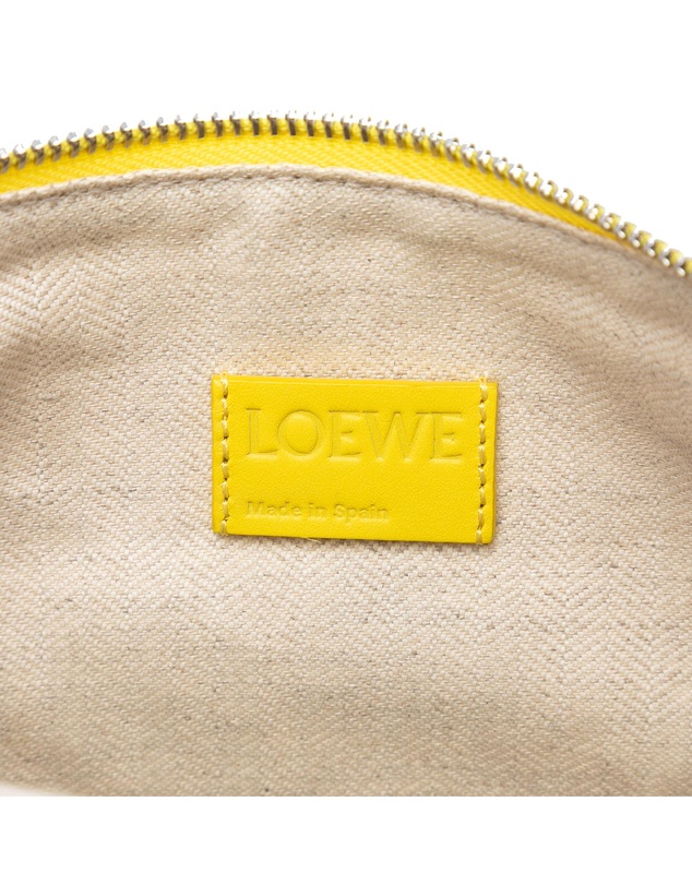 Pre-Loved by Azura Reborn - Pre-Loved Repeat Anagram Jacquard and Leather Oblong Pouch